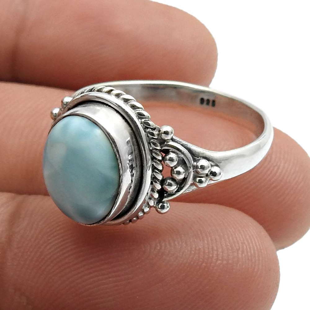 Rainbow Moonstone Gemstone Handmade Ring 925 Silver Jewelry A7