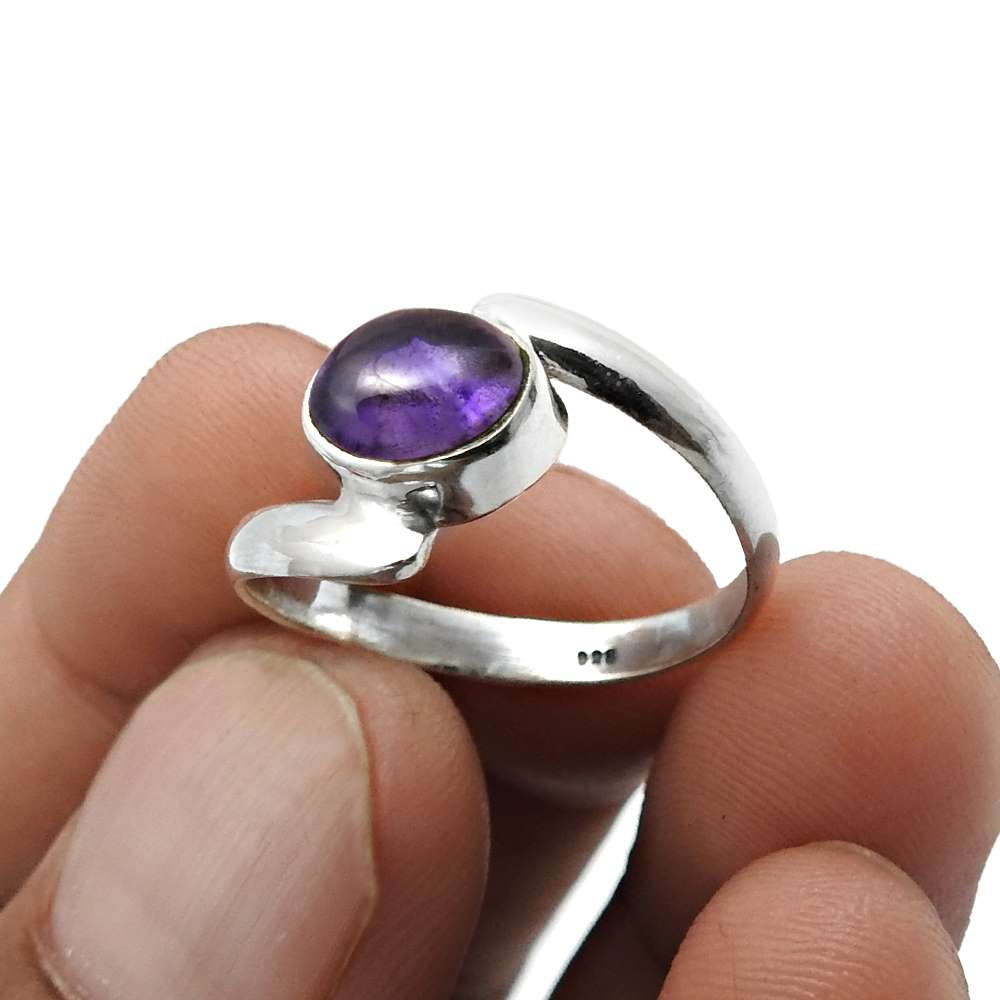 Garnet Gemstone Ring 925 Sterling Silver Fine Jewelry For Women R9