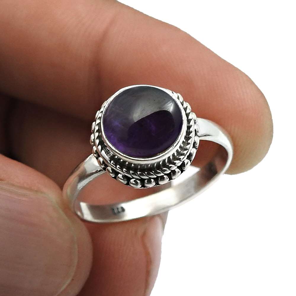 Blue Labradorite Gemstone Ring For Women Size 8 925 Sterling Silver Jewelry K10