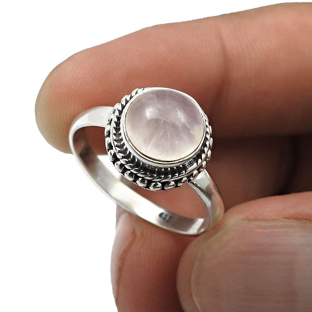 Blue Labradorite Gemstone Ring For Women Size 8 925 Sterling Silver Jewelry K10