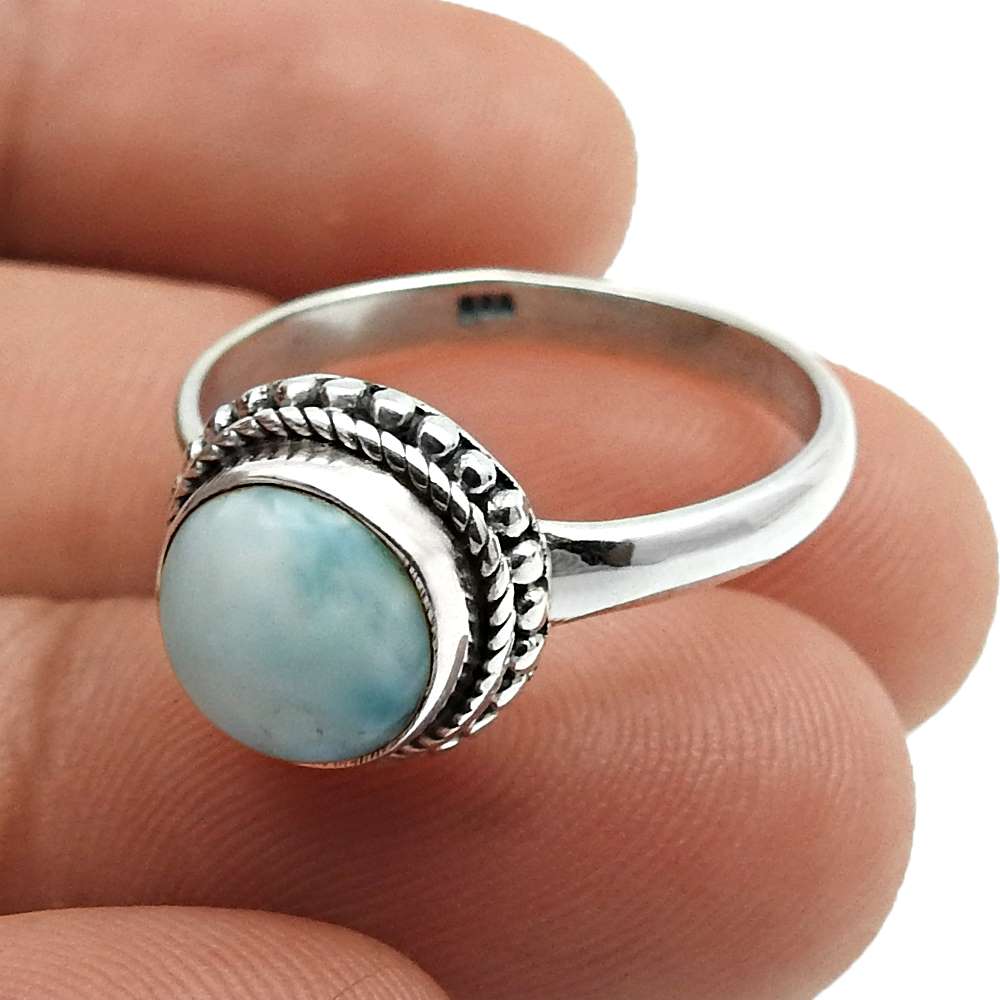 Blue Labradorite Gemstone Ring For Women Size 8 925 Sterling Silver Jewelry K10