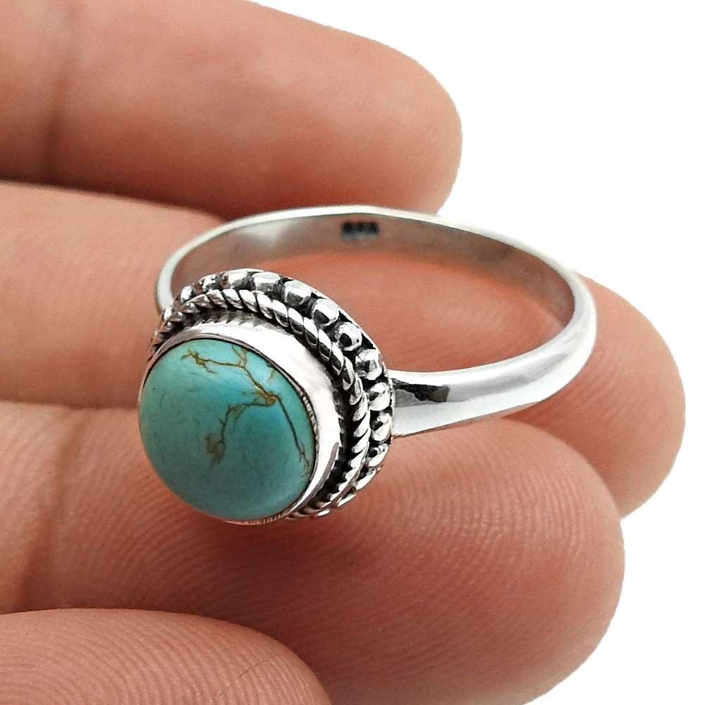 Blue Labradorite Gemstone Ring For Women Size 8 925 Sterling Silver Jewelry K10