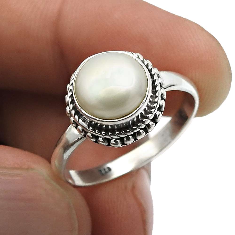 Blue Labradorite Gemstone Ring For Women Size 8 925 Sterling Silver Jewelry K10