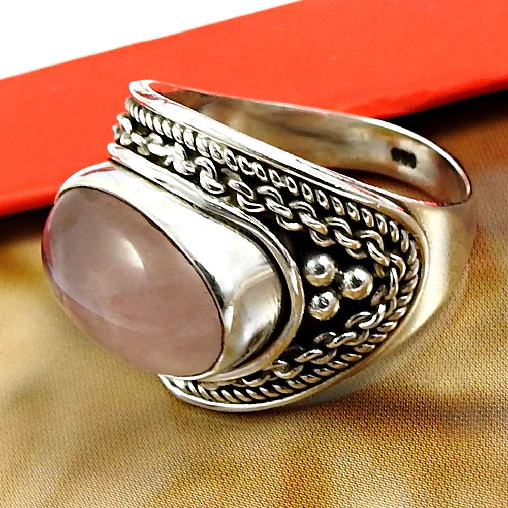 Turquoise Gemstone Jewelry 925 Solid Sterling Silver Ring Size 9 K64