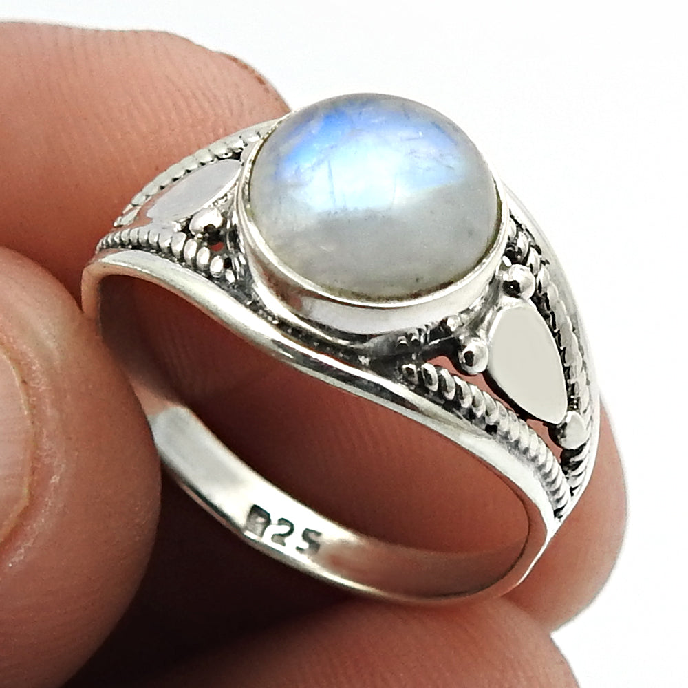 Tiger Eye Gemstone Ethnic Ring Handmade Jewelry 925 Sterling Silver D40
