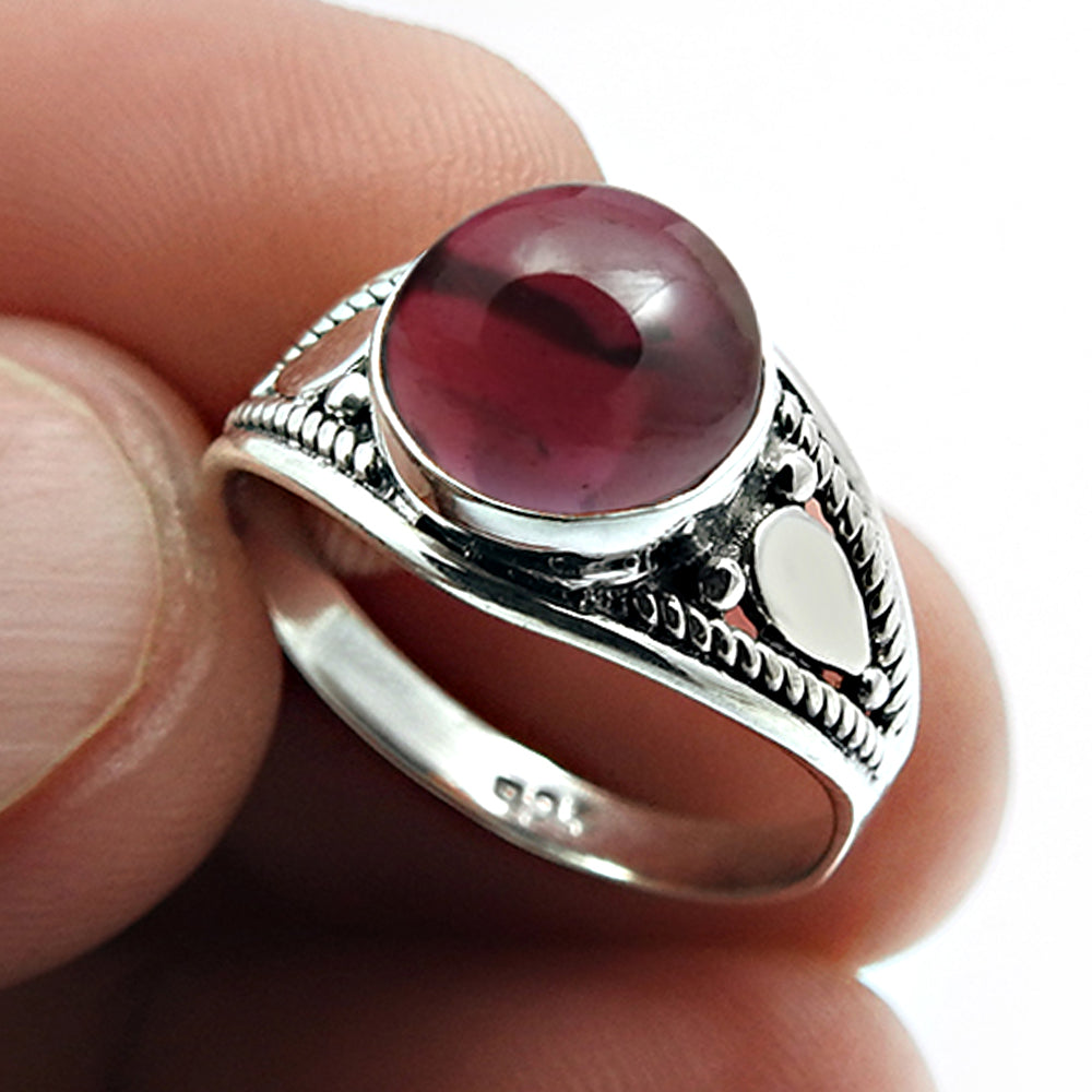 Tiger Eye Gemstone Ethnic Ring Handmade Jewelry 925 Sterling Silver D40