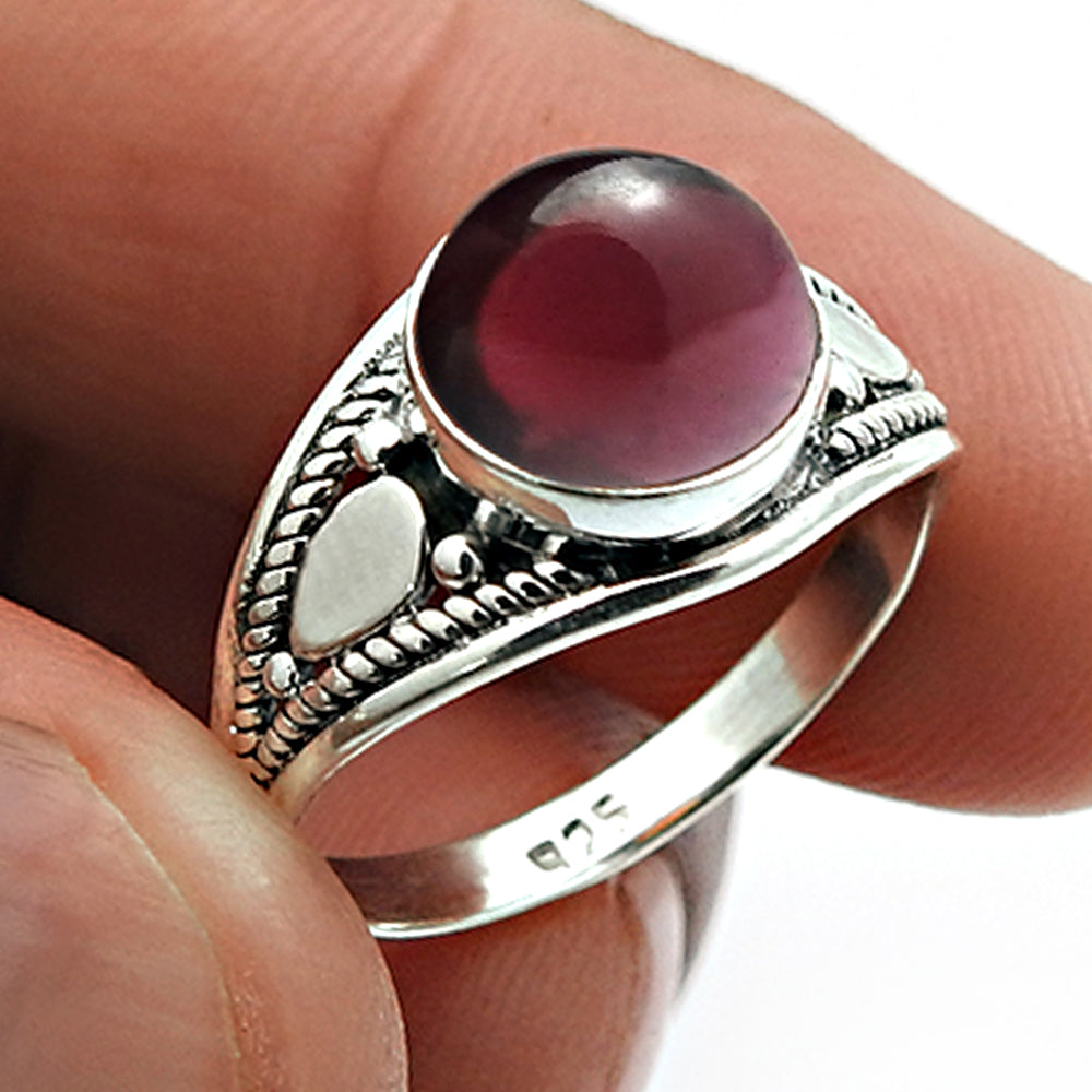 Tiger Eye Gemstone Ethnic Ring Handmade Jewelry 925 Sterling Silver D40