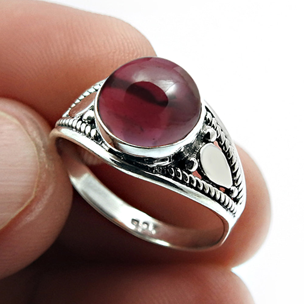 Tiger Eye Gemstone Ethnic Ring Handmade Jewelry 925 Sterling Silver D40