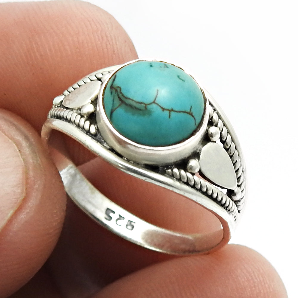 Tiger Eye Gemstone Ethnic Ring Handmade Jewelry 925 Sterling Silver D40