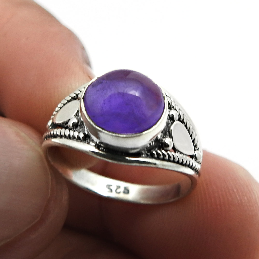Tiger Eye Gemstone Ethnic Ring Handmade Jewelry 925 Sterling Silver D40