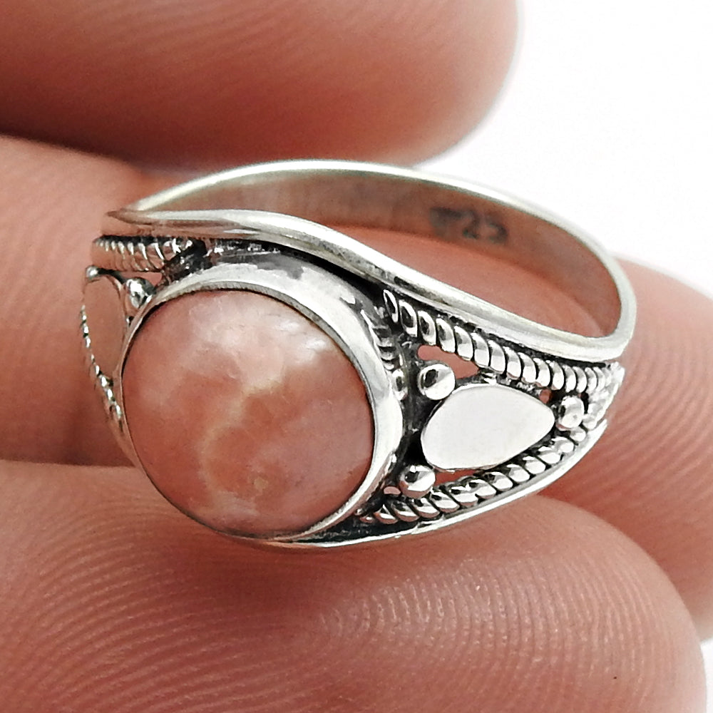 Tiger Eye Gemstone Ethnic Ring Handmade Jewelry 925 Sterling Silver D40