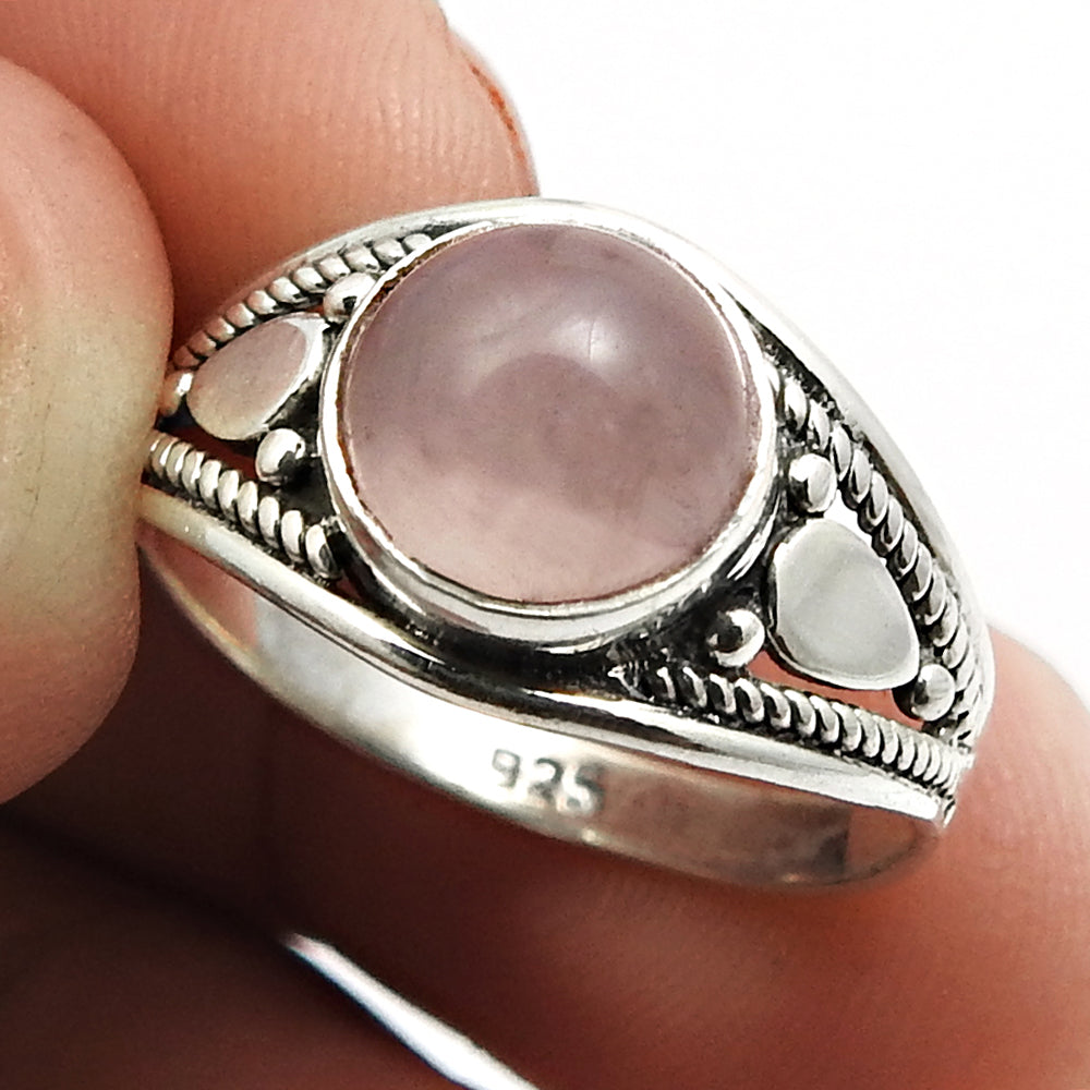 Tiger Eye Gemstone Ethnic Ring Handmade Jewelry 925 Sterling Silver D40