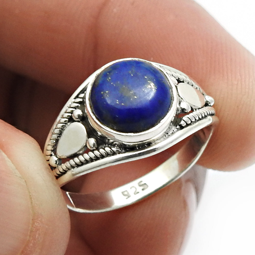 Tiger Eye Gemstone Ethnic Ring Handmade Jewelry 925 Sterling Silver D40