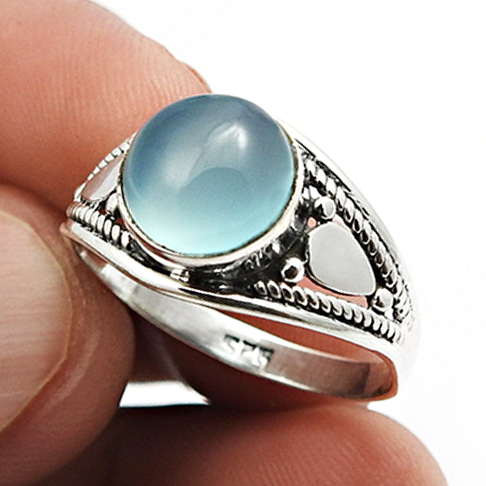Tiger Eye Gemstone Ethnic Ring Handmade Jewelry 925 Sterling Silver D40
