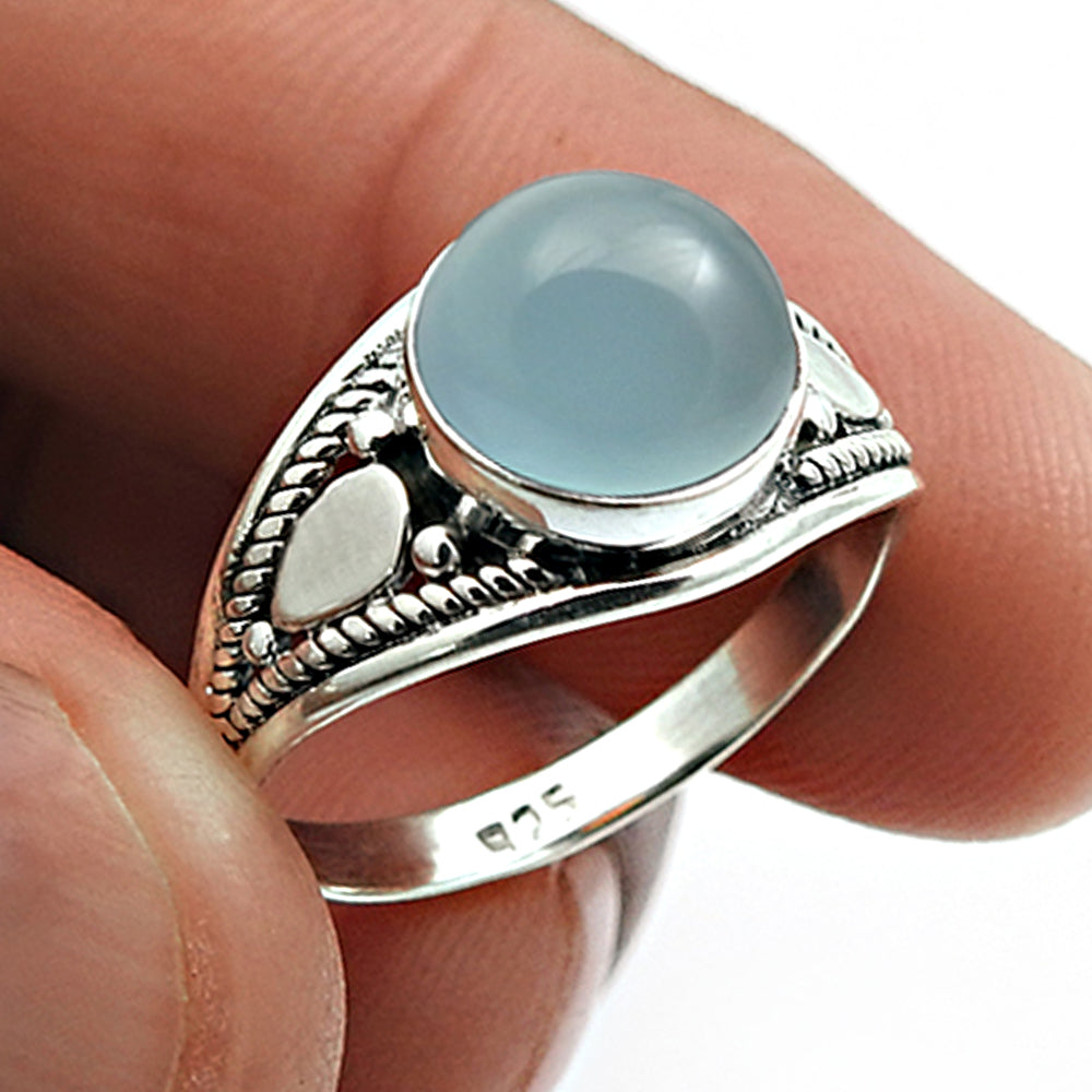 Tiger Eye Gemstone Ethnic Ring Handmade Jewelry 925 Sterling Silver D40