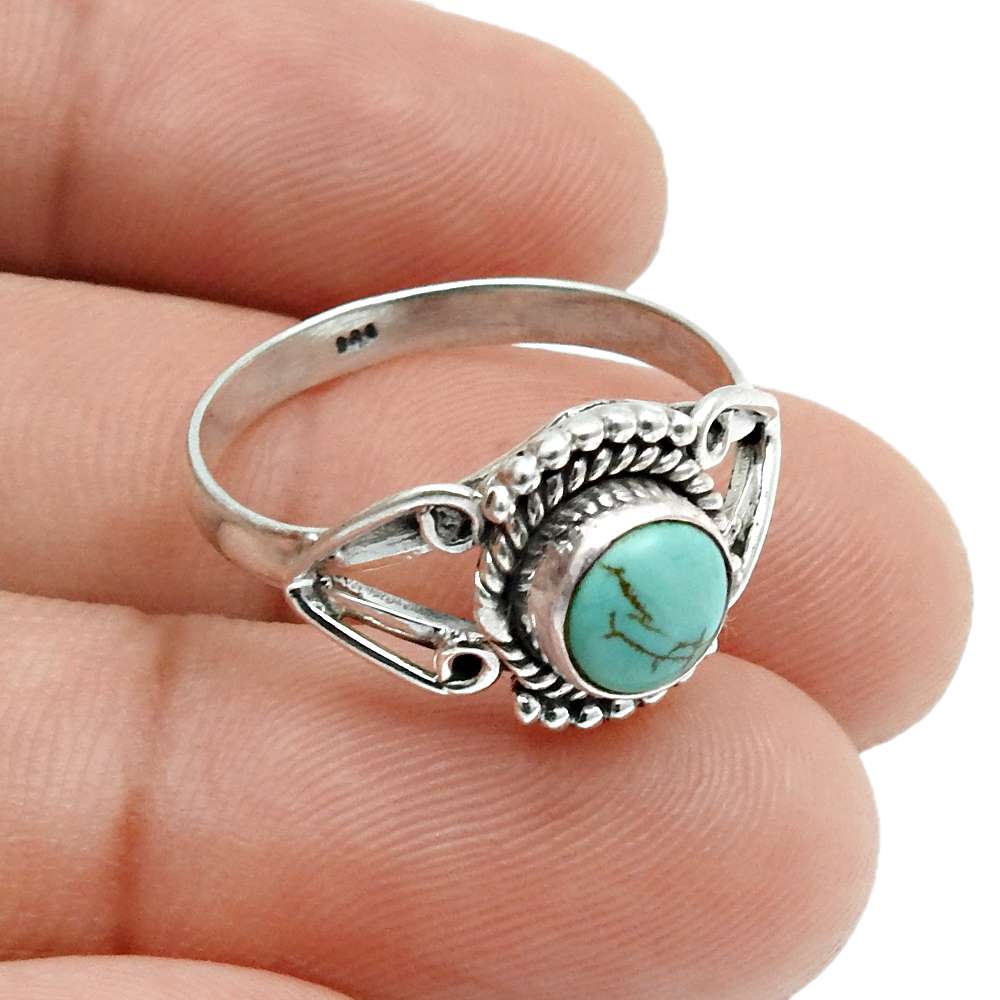Natural Labradorite Gemstone Cocktail Ring Size 8 925 Sterling Silver Jewelry B5