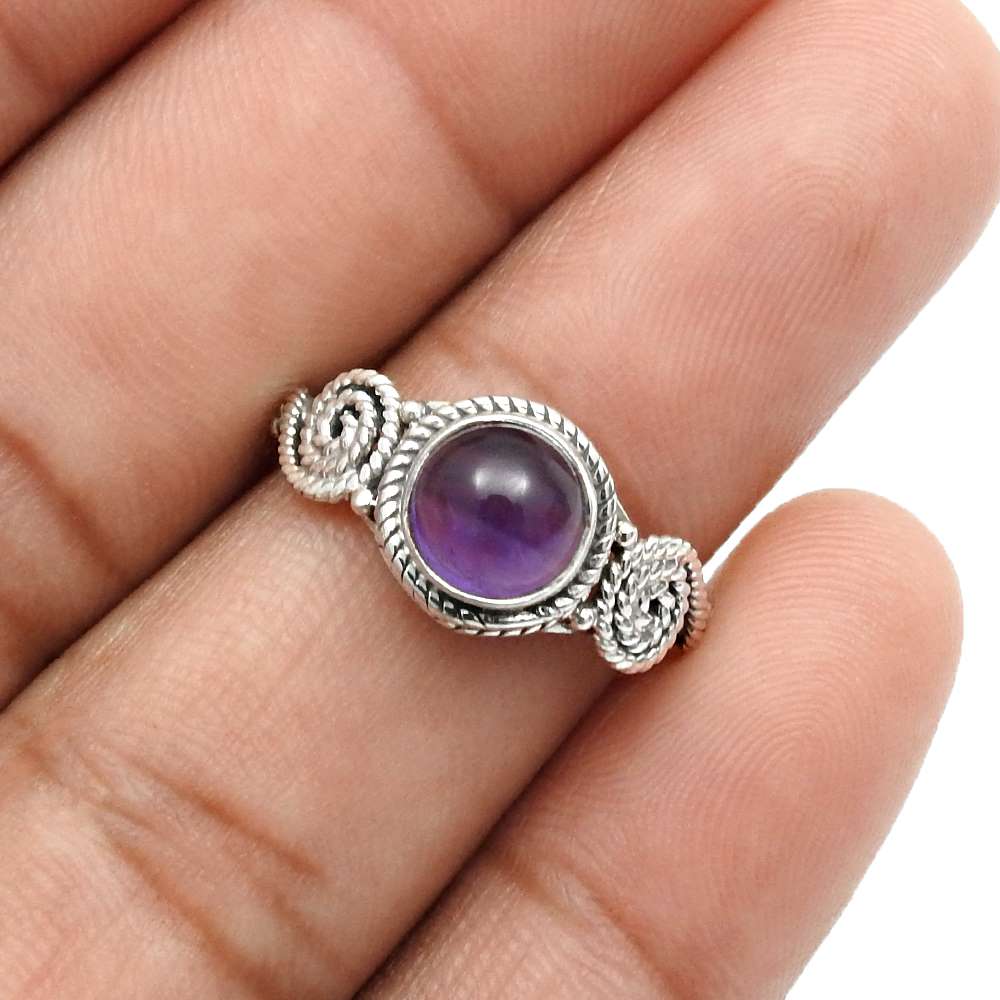 Natural Garnet Gemstone Cocktail Ring Size 8 925 Sterling Silver For Women R11