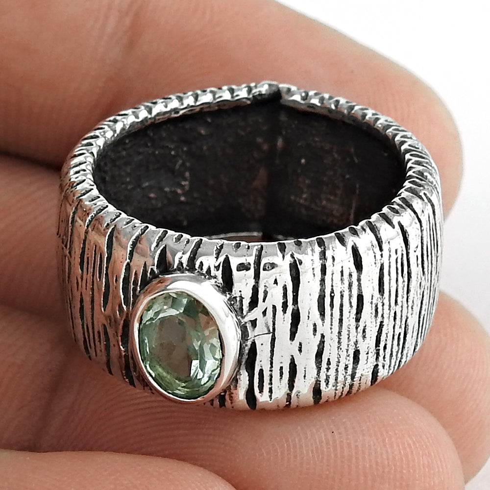 Modern Style Garnet 925 Sterling Silver Ring