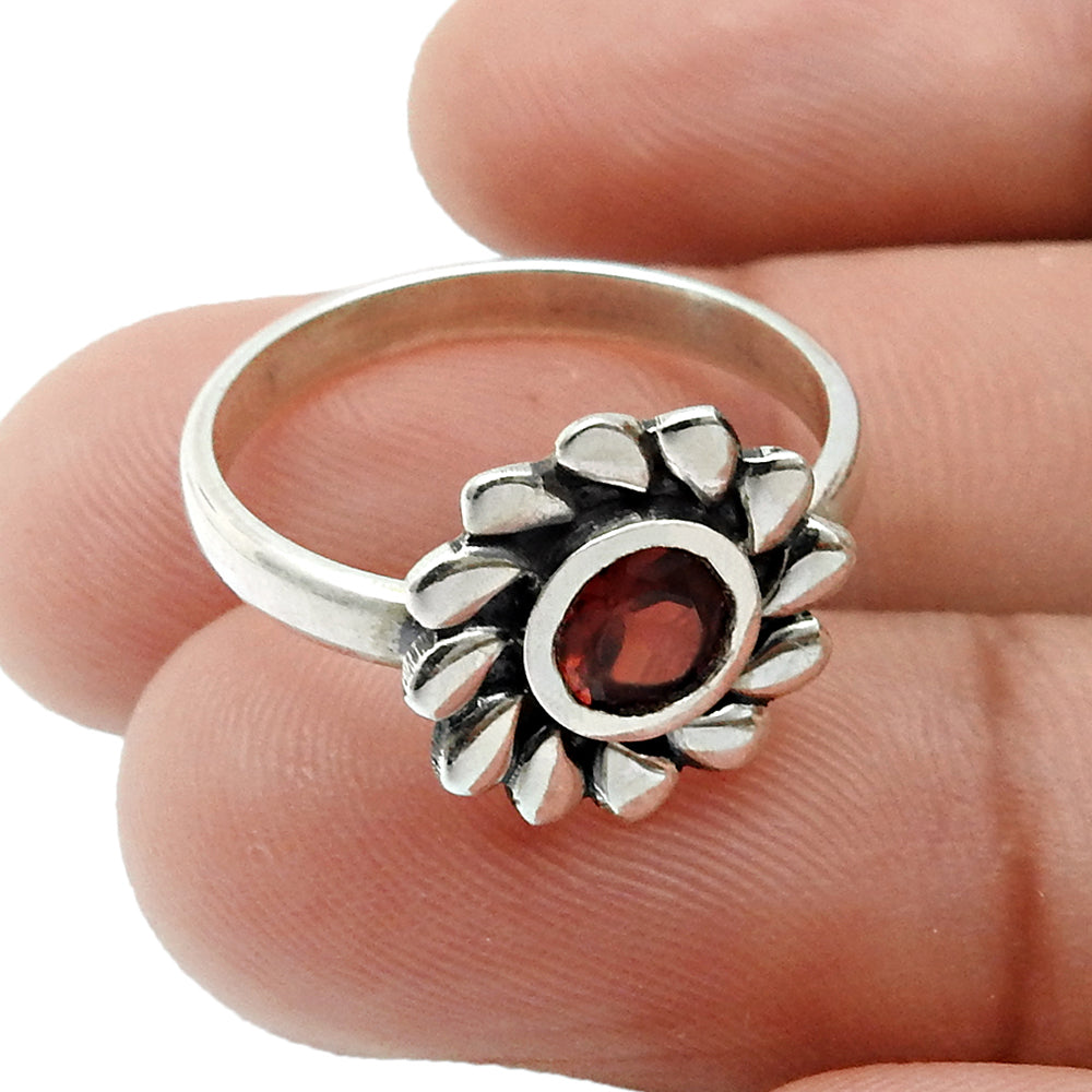 Birthday Gift For Her Natural Citrine Gemstone Cocktail Flower Ring Size 8 925 Silver Q2