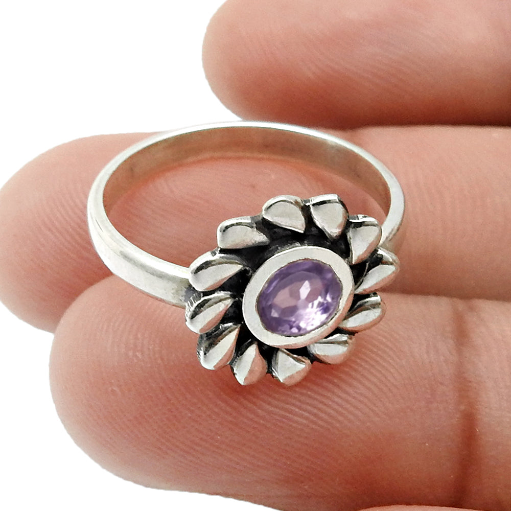 Birthday Gift For Her Natural Citrine Gemstone Cocktail Flower Ring Size 8 925 Silver Q2