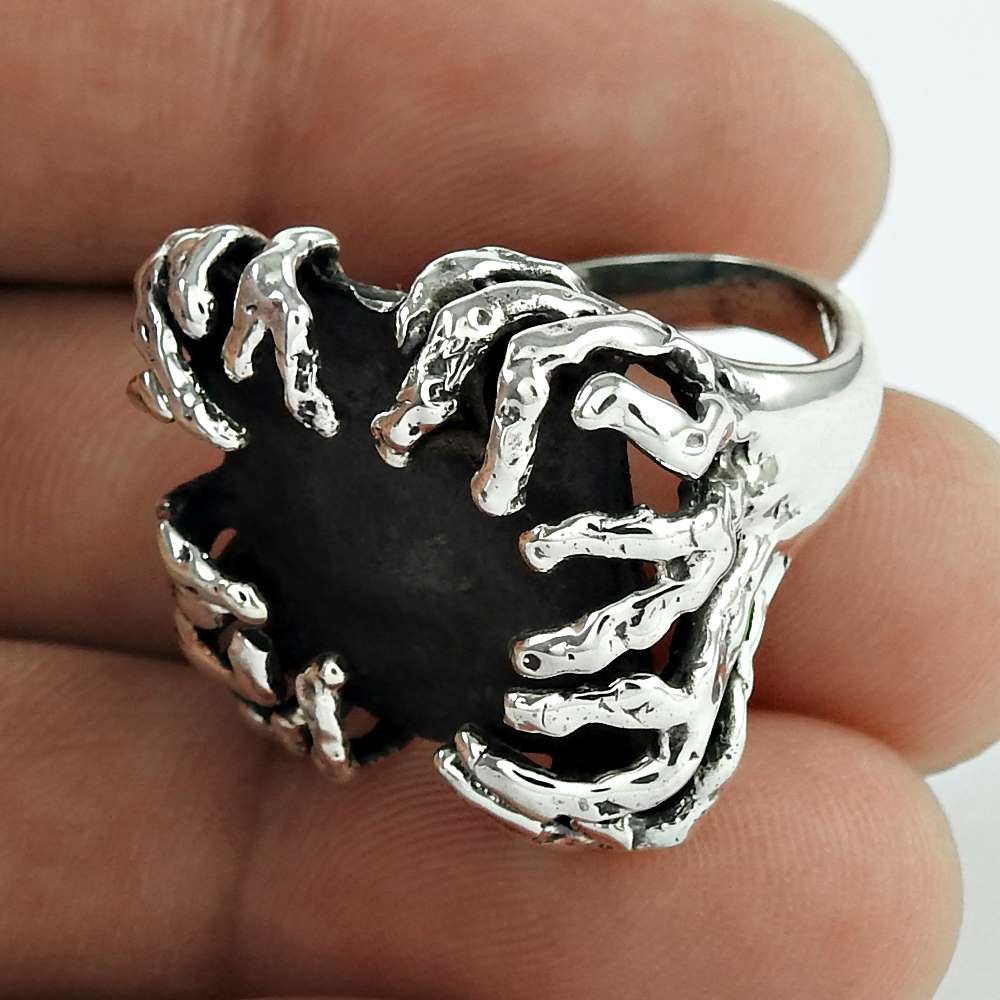 Beautiful Oxidised 925 Sterling Silver Antique Ring
