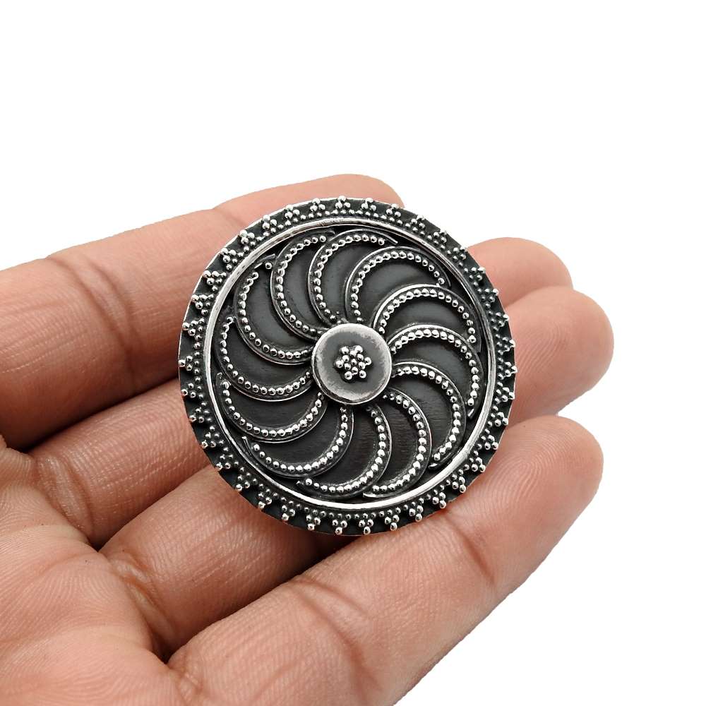 HANDMADE 925 Solid Sterling Silver Jewelry Antique Look Ring Size 8 K23