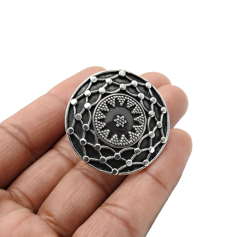 HANDMADE 925 Solid Sterling Silver Jewelry Antique Look Ring Size 9 W25