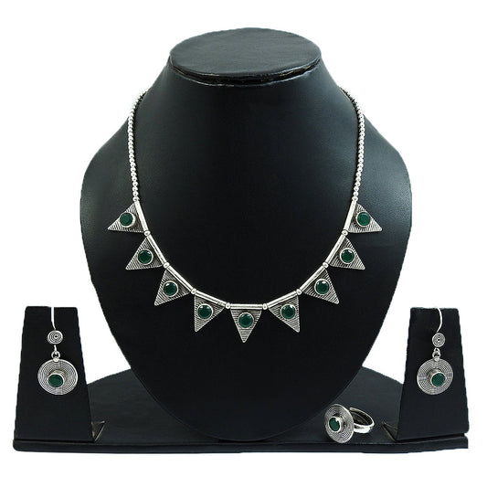101 Vintage Inspired Green Onyx 925 Sterling Silver Jewelry Set A Touch of Grace