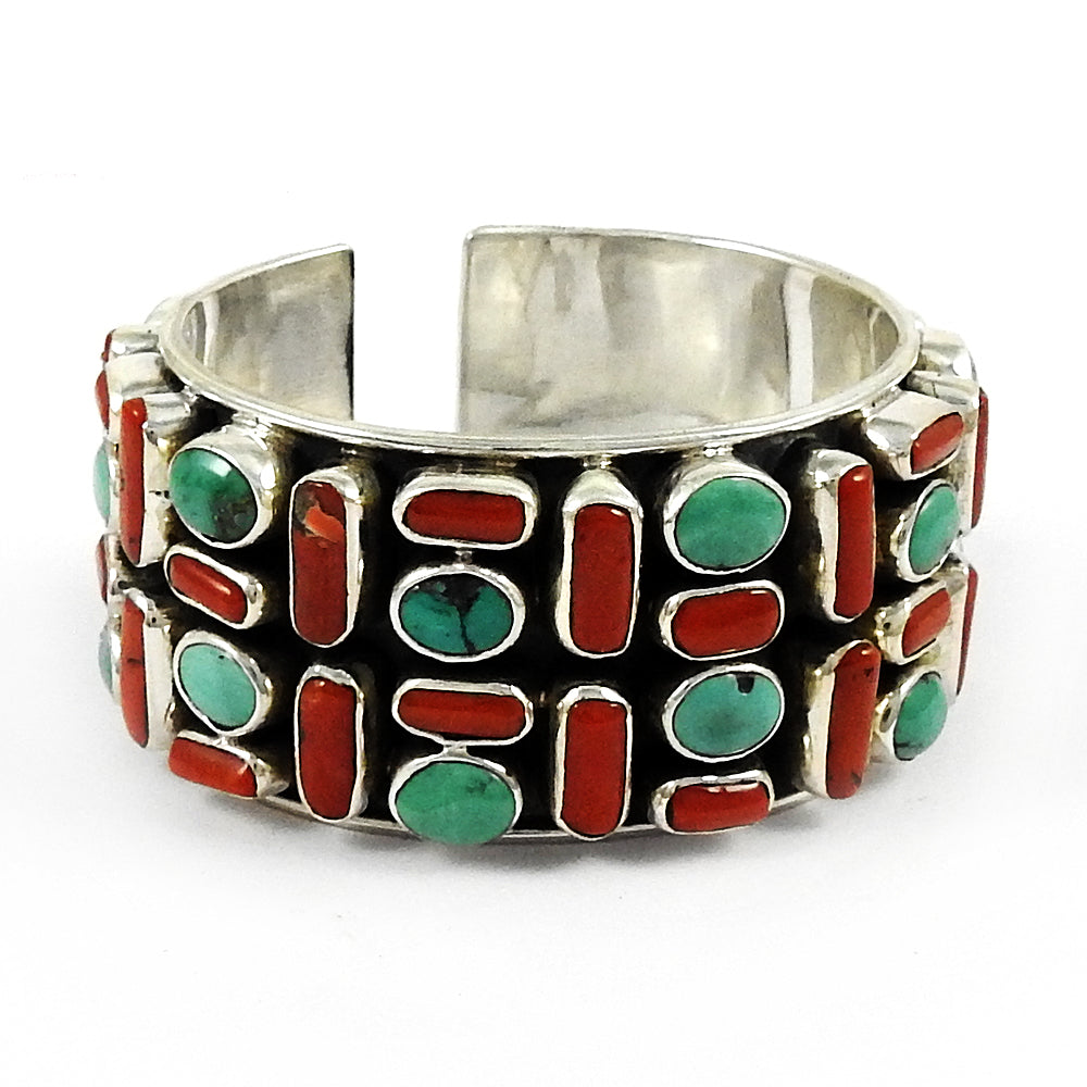 Mothers Day Gift Natural Turquoise Gemstone Cuff Bangle 925 Silver D1