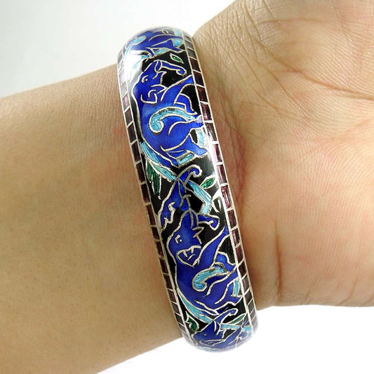 MeenaKari Bangle 925 Solid Sterling Silver Handmade Indian Jewelry F1