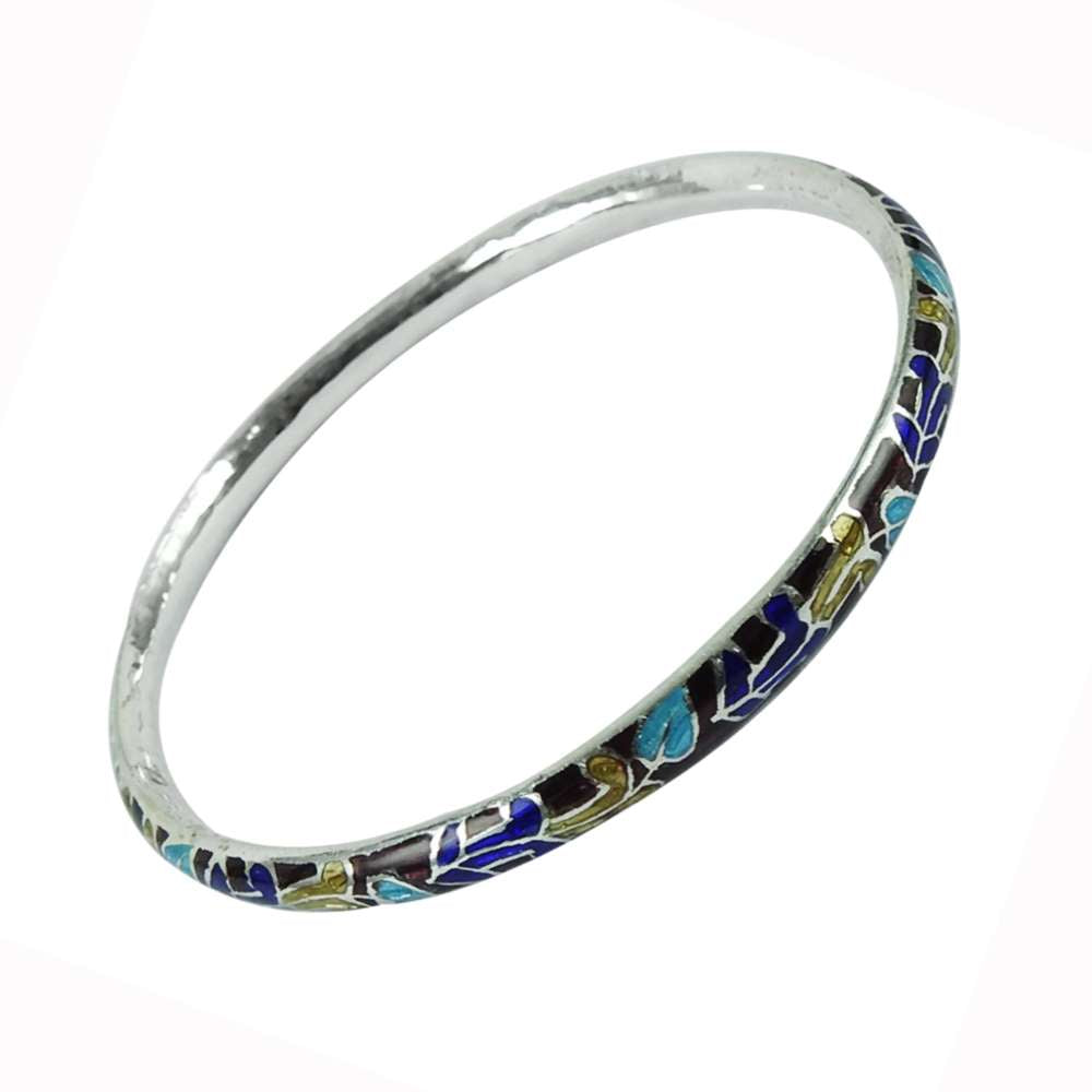 925 Sterling Silver Jewellery Stylish Inlay Bangle