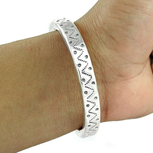 Seemly 925 Sterling Silver Bangle Handmade Silver Jewellery