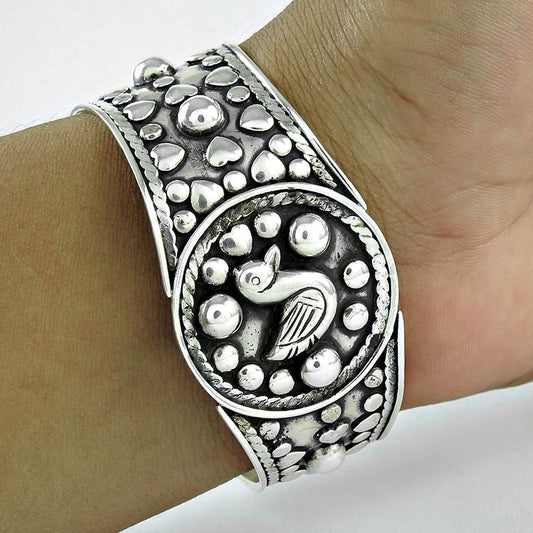 Daily Wear Solid 925 Sterling Silver Bangle Handmade Jewelry E31