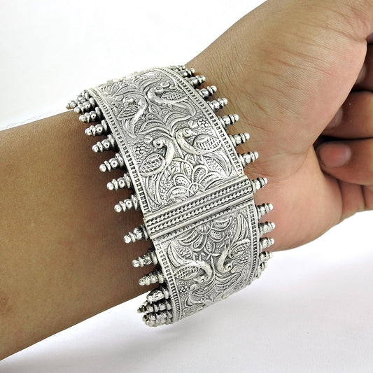 101 Vintage 925 Sterling Silver Antique Look Artisan Cuff Bangle