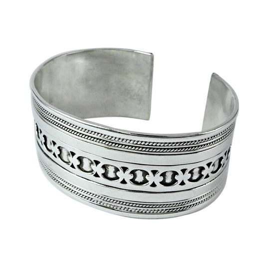 Cuff Bangle 925 Solid Sterling Silver Handmade Indian Jewelry Birthday Gift S26