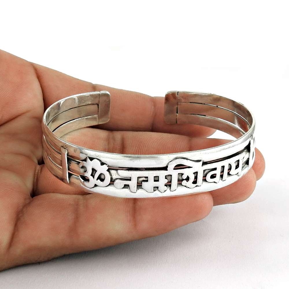 Beautiful OM 925 Sterling Silver Bangle