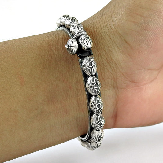 101 Solid 925 Sterling Silver Handmade Cuff Bangle Women Jewelry