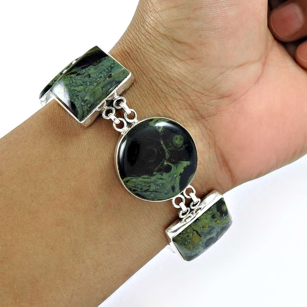Mothers Day Gift Bracelet 925 Sterling Silver Natural Star Galaxy Gemstone K1