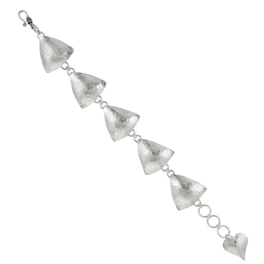 Indian Artisan Jewelry 925 Solid Sterling Silver Chain Tribal Look Bracelet B11
