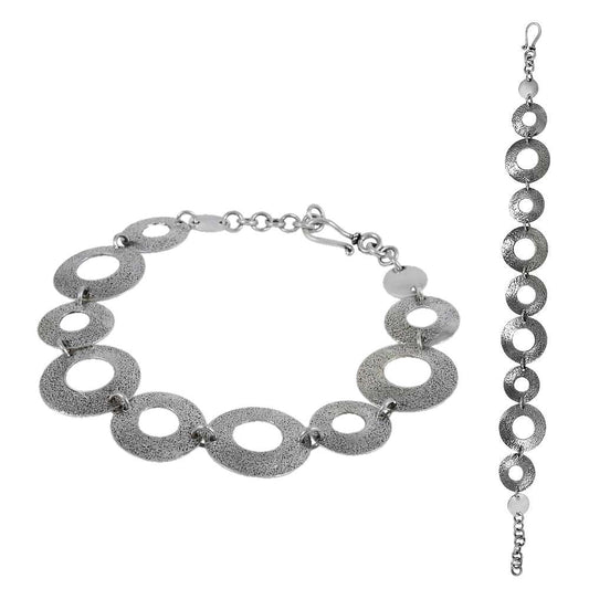 925 Sterling Silver Handcrafted Jewelry Chain Bracelet J11