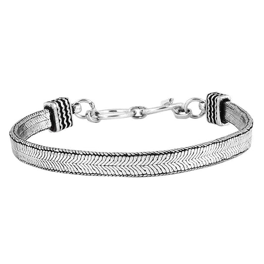 925 Sterling Silver Handcrafted Jewelry Chain Bracelet A6