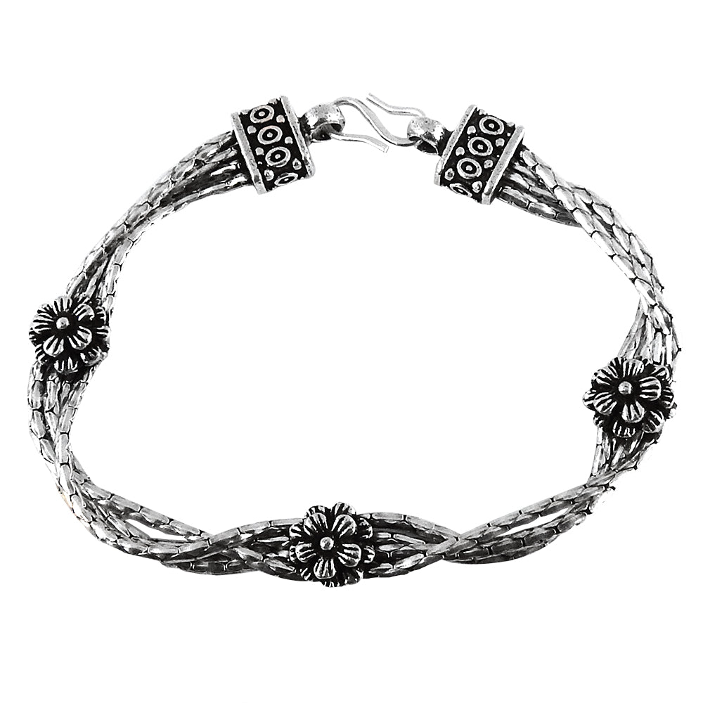 Solid 925 sterling silver statement bracelet jewelry