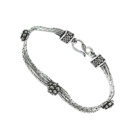 Handmade Mothers Day Gift Jewelry 925 Solid Sterling Silver Oxidized Bracelet F1