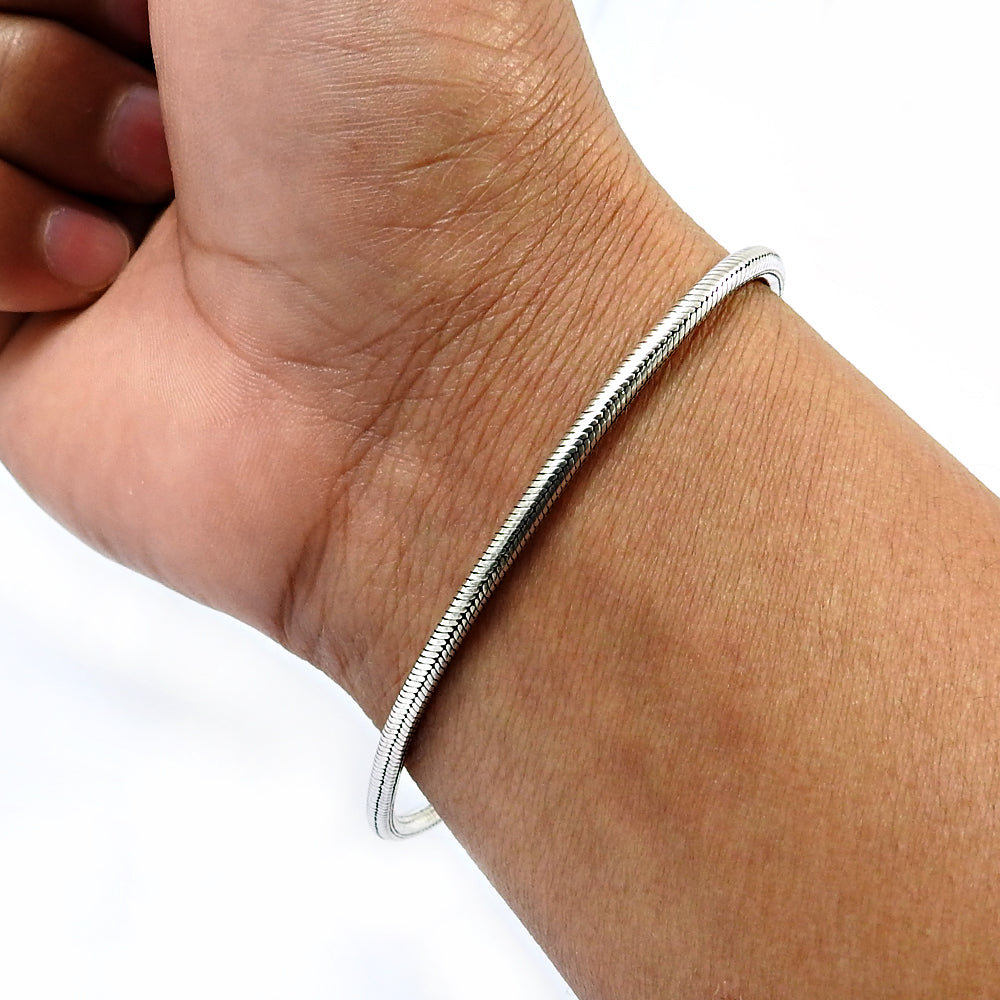 101 Solid 925 Sterling Silver Snake Chains Bracelet