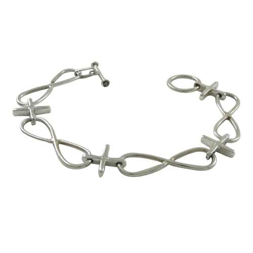 Chain Infinity Bracelet 925 Solid Sterling Silver Handmade Indian Jewelry X17