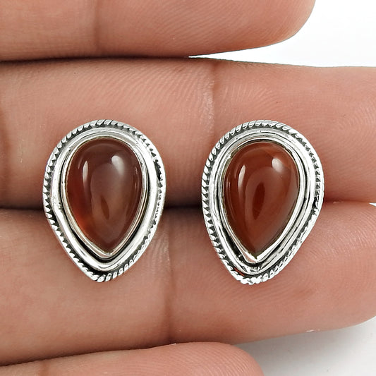 Mothers Day Gift Natural Onyx Earrings 925 Sterling Silver U1