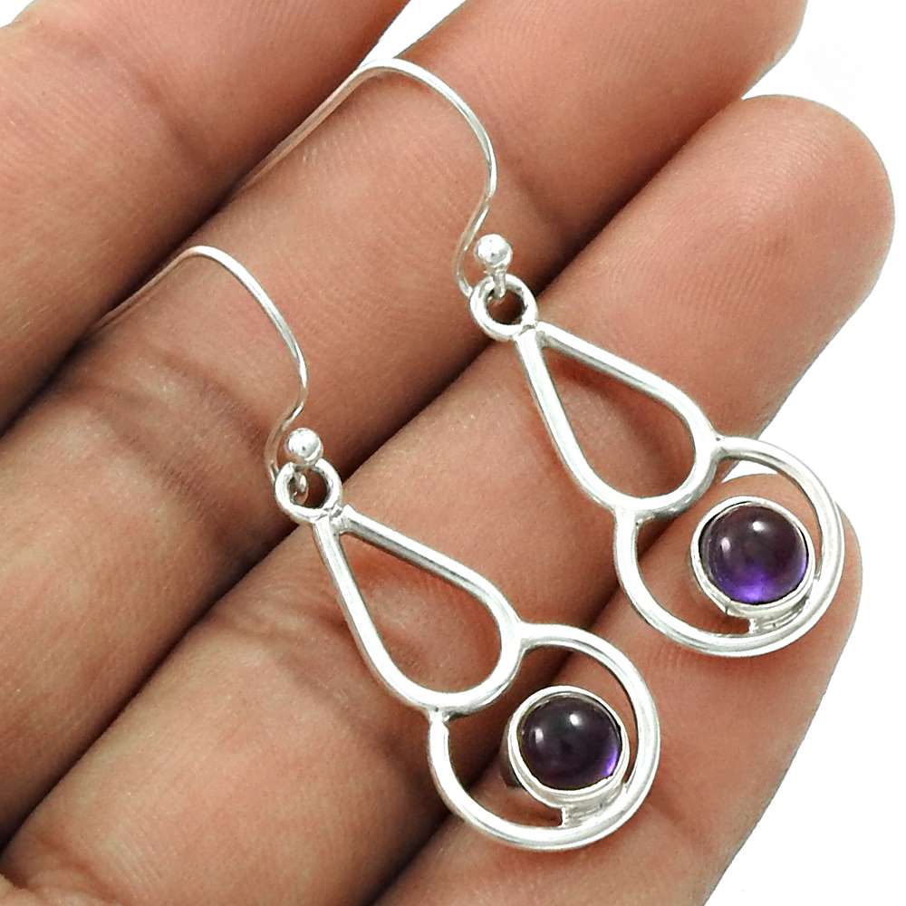 Natural RAINBOW MOONSTONE Gemstone Earring 925 Silver HANDMADE Jewelry AI8