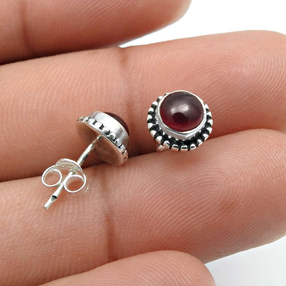 Anniversary Gift 925 Sterling Silver Jewelry Labradorite Gemstone Stud Earrings J27