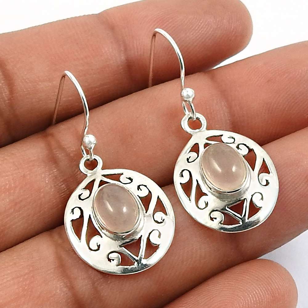 Carnelian Gemstone Earrings 925 Solid Sterling Silver Jewelry O38