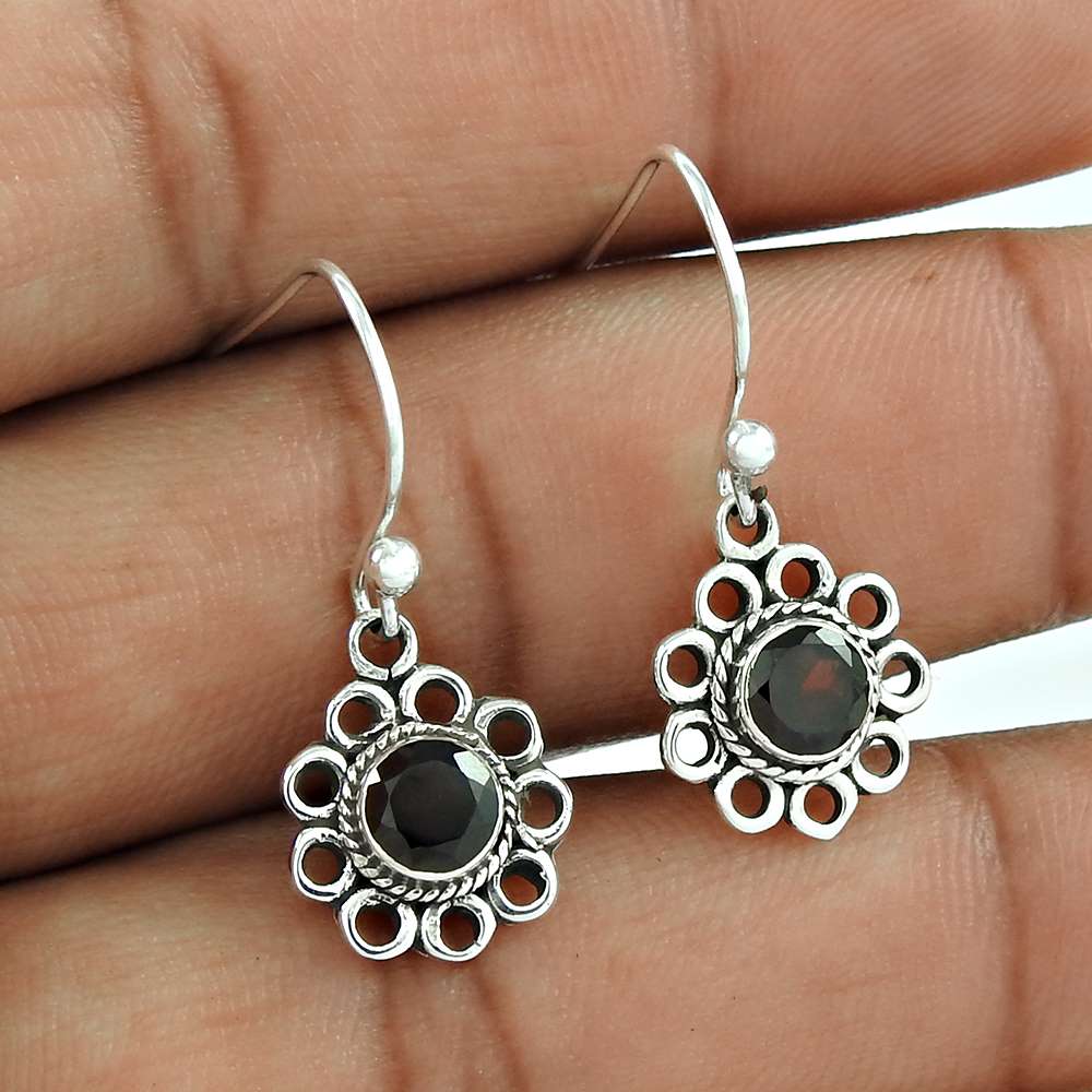 Amethyst Gemstone Earring 925 Sterling Silver Ethnic Jewelry ER66